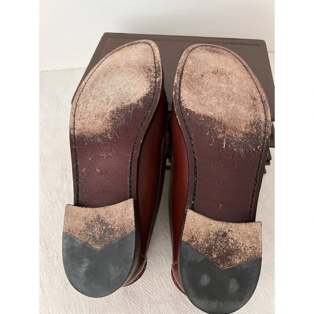 LAUDADIO ROMA Italian Loafers GRANADA Men's Size 10.5 / 43.5 Brown Leather